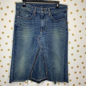 6397 dirty blue loose skinny asymmetrical skirt